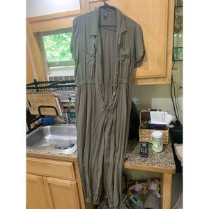 Military green Plus size long jumper